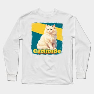 My fur? Glorious. My attitude? Purrfect. Cattitude Long Sleeve T-Shirt